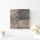 サウンドウッドI スクエア壁時計 (ホーム)