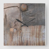 サウンドウッドI スクエア壁時計 (正面)