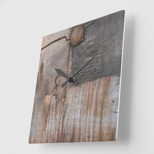 サウンドウッドI スクエア壁時計 (傾斜)