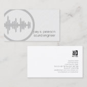サウンドエンジニはっきりしたニアサウンドウェーブアイコン音楽 名刺 (正面/裏面)