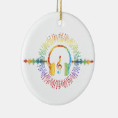 サウンドエンジニアオーディオウェーブオーディオエンジニアミュージック セラミックオーナメント (右)