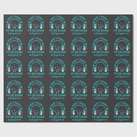 サウンドエンジニアオーディオDjミュージックパーティー ラッピングペーパー (フラット)