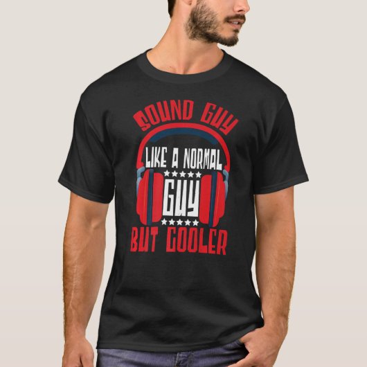 サウンドエンジニアサウンド男のような通常の男のオーディオE Tシャツ (正面)