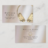 サウンドエンジニアディーフェイクケイ金属効果 名刺 (正面/裏面)