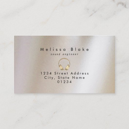 サウンドエンジニアディーフェイクケイ金属効果 名刺 (裏面)