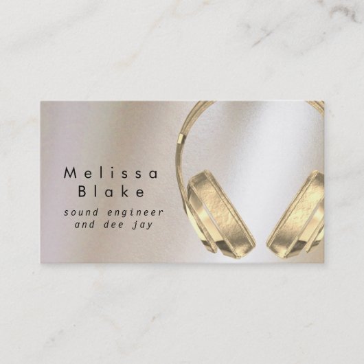 サウンドエンジニアディーフェイクケイ金属効果 名刺 (正面)