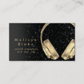 サウンドエンジニアディーフェイクジェイ黒グリッター 名刺 (正面)