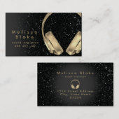 サウンドエンジニアディーフェイクジェイ黒グリッター 名刺 (正面/裏面)