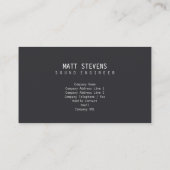 サウンドエンジニアビジネスカードラウドスピーカー 名刺 (裏面)