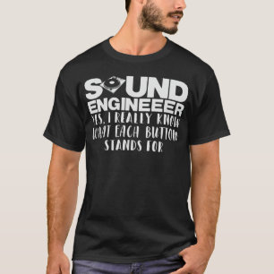 サウンドエンジニアミキサージョークターンテーブルオーディオフィル Tシャツ