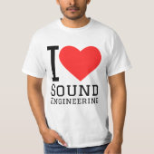 サウンドエンジニアリングが好き Tシャツ (正面)