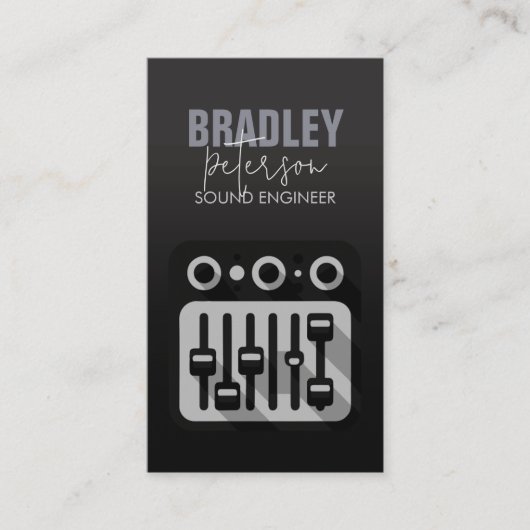 サウンドエンジニアリングオーディオエンジニア名刺 名刺 (正面)