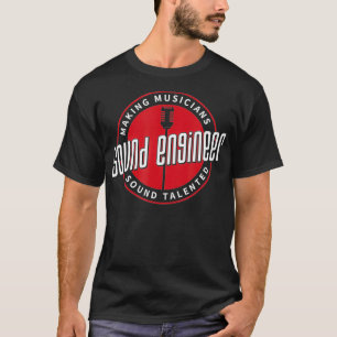 サウンドエンジニア作成ミュージシャンサウンドオーディオエンジン Tシャツ