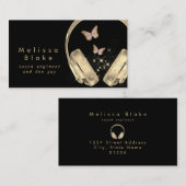 サウンドエンジニア蝶dee jayビジネスカード 名刺 (正面/裏面)