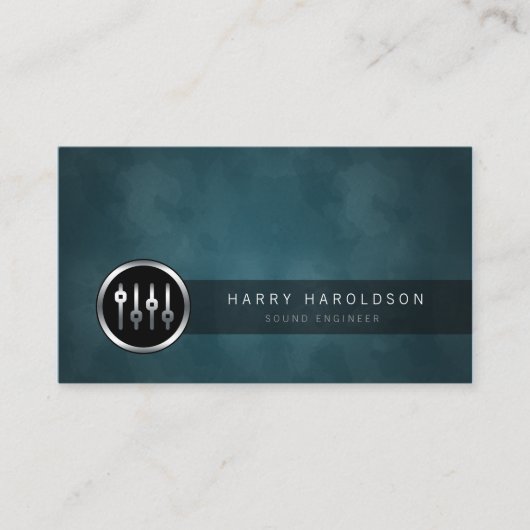 サウンドエンジニア音量スライグランジダ名刺 名刺 (正面)