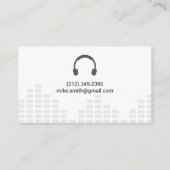 サウンドエンジニア | 音楽カラフル等化器グラフィック 名刺 (裏面)