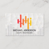 サウンドエンジニア | 音楽カラフル等化器グラフィック 名刺 (正面)