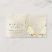 サウンドエンジニアdee jayフェイク金ゴールドヘッドフォン 名刺 (正面)