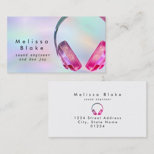 サウンドエンジニアdee jay 名刺 (正面/裏面)