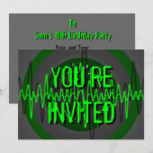 サウンドグリーン ダーク 'ご招待' 招待状 (正面/裏面)