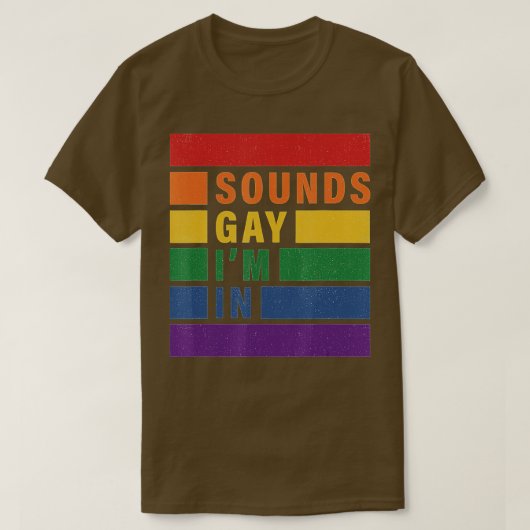 サウンドゲイおもしろいIm in Rainbow誇らしげにサポートEqu Tシャツ (デザイン正面)