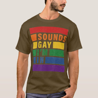 サウンドゲイおもしろいIm in Rainbow誇らしげにサポートEqu Tシャツ