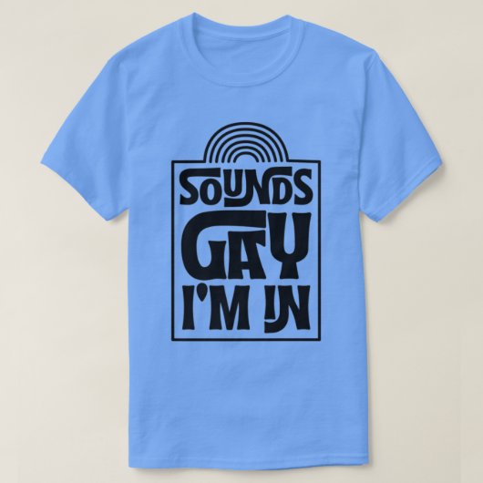 サウンドゲイイムインミニマルLGBTQレインボープライドモ Tシャツ (デザイン正面)