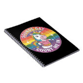 サウンドゲイユニコーン虹LGBTQで私をカウント ノートブック (右側)