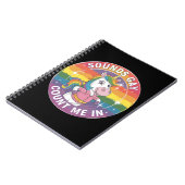 サウンドゲイユニコーン虹LGBTQで私をカウント ノートブック (左側)