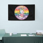 サウンドゲイユニコーン虹LGBTQで私をカウント 横断幕 (トレードショー)