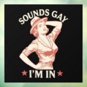 サウンドゲイレズビアン女性のカーボーイハウディLGBTQ ウィンドウサイン (シート3)