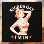 サウンドゲイレズビアン女性のカーボーイハウディLGBTQ ウィンドウサイン (シート2)