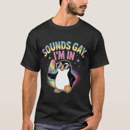 サウンドゲイ私はプライドの月のデザイン- Penguin Tシャツ