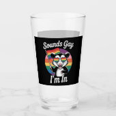 サウンドゲイ私はポッサムおもしろいLGBTQプライドレインボー タンブラーグラス (正面)