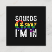 サウンドゲイ私はレインボーLGBTフラグのプライド月 スクエア名刺 (正面)