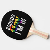 サウンドゲイ私はレインボーLGBTフラグのプライド月 卓球ラケット (横)