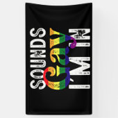 サウンドゲイ私はレインボーLGBTフラグのプライド月 横断幕 (縦)