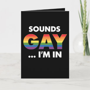 サウンドゲイ私はレインボーLGBTQプライド カード
