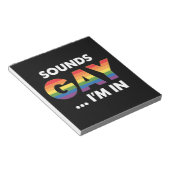 サウンドゲイ私はレインボーLGBTQプライド ノートパッド (アングル)