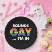 サウンドゲイ私はレインボーLGBTQプライド ペーパープレート (パーティー)