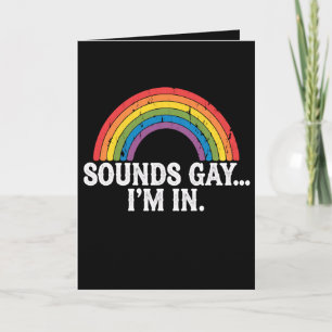 サウンドゲイ私はレインボーLGBTQヴィンテージレトロ カード