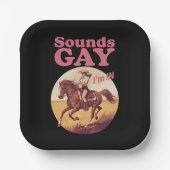 サウンドゲイ私はレズビアン西部のプライドの進歩にいる ペーパープレート (正面)