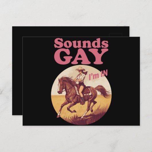 サウンドゲイ私はレズビアン西部のプライドの進歩にいる ポストカード (正面/裏面)