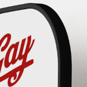 サウンドゲイ私はヴィンテージレズビアン女性のカーボーイハウディ ピックルボールラケット (左詳細)