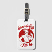 サウンドゲイ私はヴィンテージレズビアン女性のカーボーイハウディ ラゲッジタグ (正面縦)