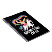サウンドゲイ私は男性のスカートUnicorn LGBTQを着ている ノートブック (右側)