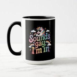 サウンドゲイ私はLGBTプライドレインボーユニコーン マグカップ