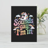 サウンドゲイ私はLGBTプライドレインボーユニコーン 招待状 (スタンド正面)