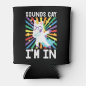 サウンドゲイ私はLGBTプライドレインボーユニコーン 缶クーラー (正面)