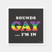 サウンドゲイ...私は入っている スタンダードカクテルナプキン (正面)